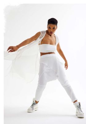 White Textured Harem Pants – Relaxed Elegant Casual Trousers