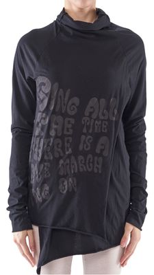 Asymmetrical Graphic Long Sleeve Top – Bold Modern Edge