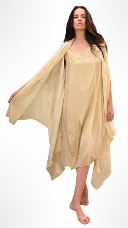 Crinkled Draped (Hooded) Vest Cardigan