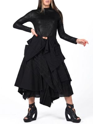 Sheer High Neck Long Sleeve Top – Edgy Transparent Layering Piece