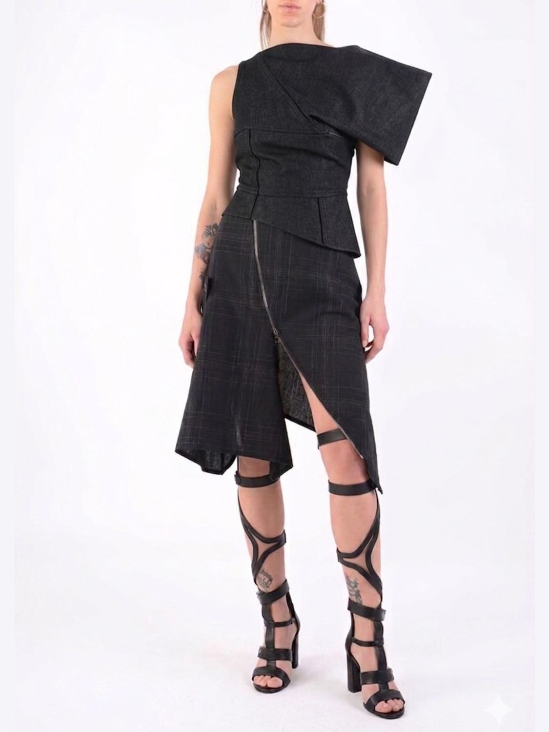Asymmetric Wrap Skirt with Side Tie – Contemporary Elegant Flair