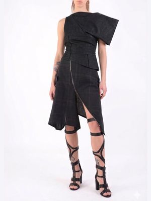 Asymmetric Wrap Skirt with Side Tie – Contemporary Elegant Flair