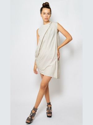 Draped Mini Dress – Chic Minimalist Evening Wear