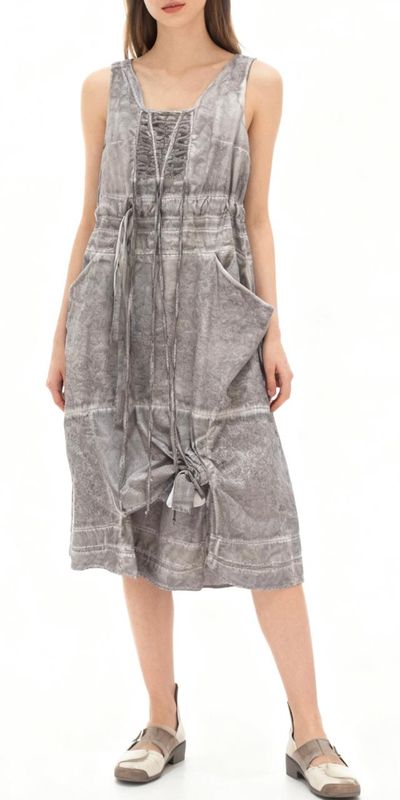 Washed Utility Tunic Dress – Relaxed Urban Minimalist Dress