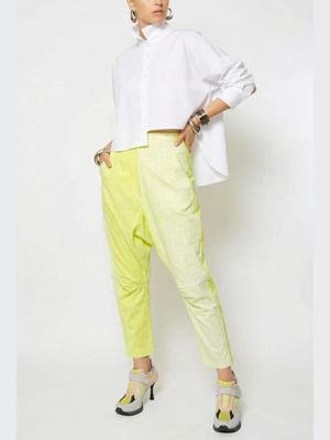 Relaxed Fit Drop-Crotch Trousers – Modern Minimalist Silhouette