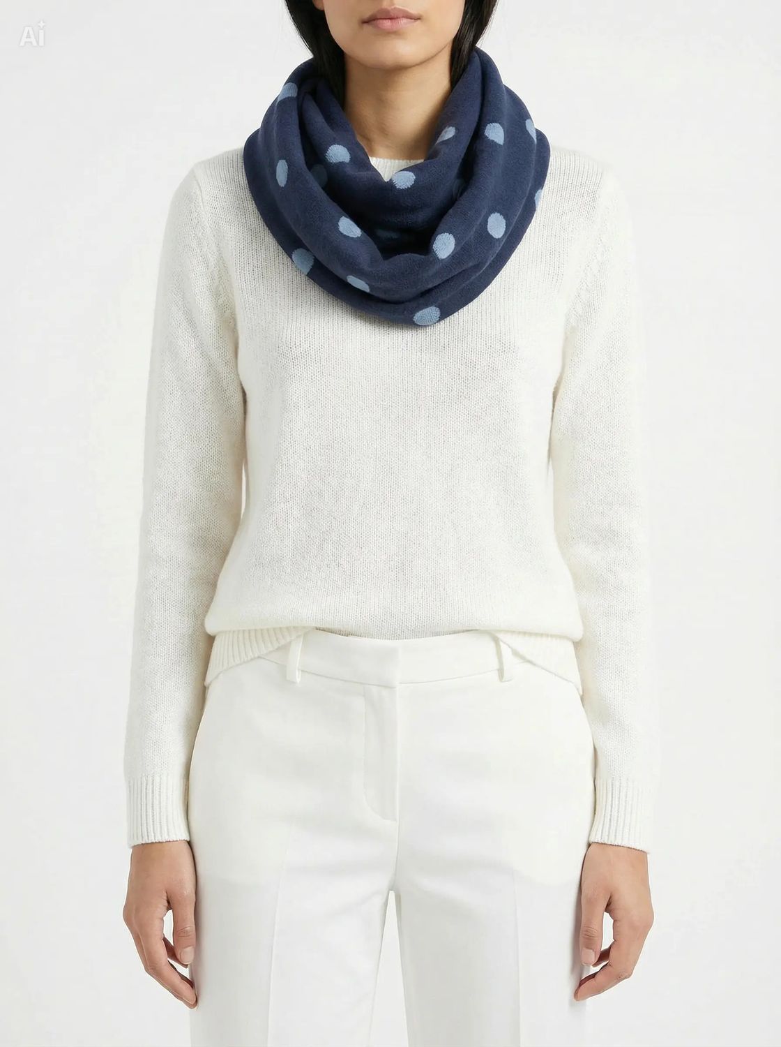 Polka Dot Infinity Scarf – Lightweight Loop Scarf for Women
