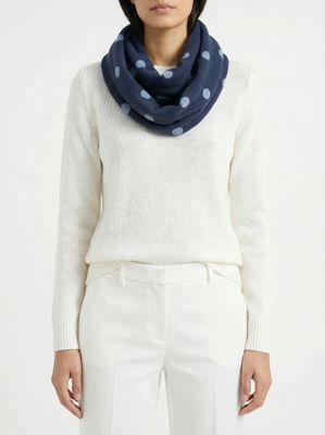 Polka Dot Infinity Scarf – Lightweight Loop Scarf for Women