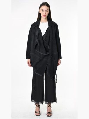 Distressed Grey Oversized Jacket – Unisex Urban Outerwear