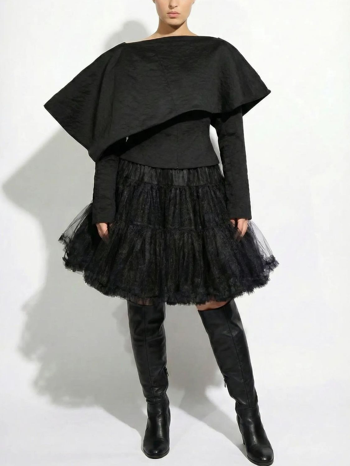 Shimmer Tiered Tulle Mini Skirt – Sparkly Layered Partywear