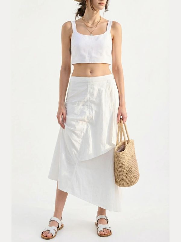 Asymmetrical Wrap Skirt – Modern Minimalist Design