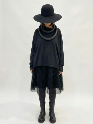 Double Coil Rubber Necklace – Edgy Minimalist Statement Jewelry