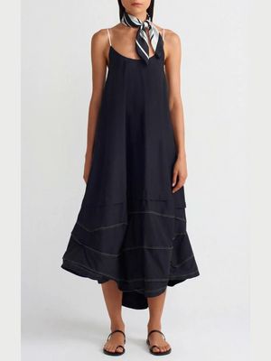 Asymmetrical Maxi Dress – Elegant Minimalist Casual Evening-wear