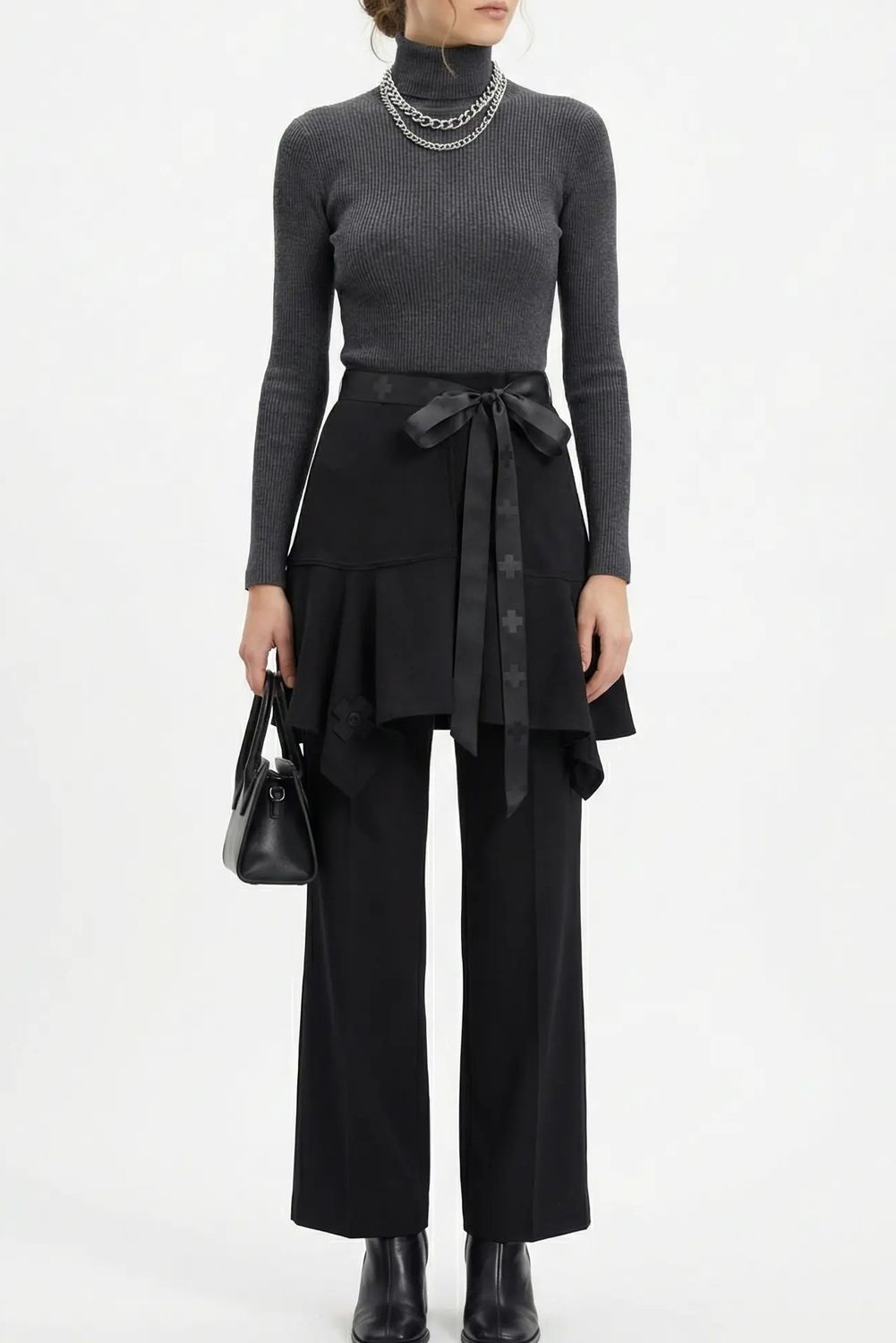 Asymmetrical Layered Sweat Skirt – Edgy Urban Athleisure