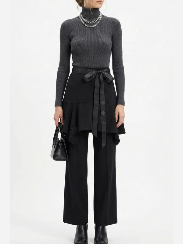 Asymmetrical Layered Sweat Skirt – Edgy Urban Athleisure