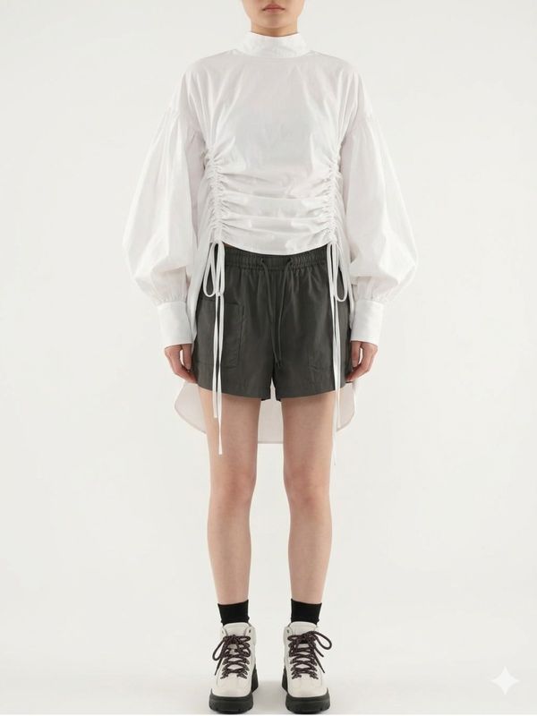 Jet Black Drawstring Utility Shorts – Urban Streetwear Essentials