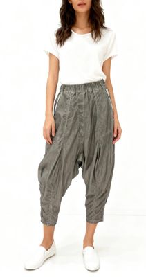 Women’s Polyamide Trousers – Relaxed Fit Pants with Zipper Details