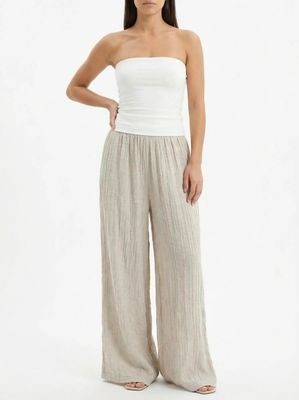 Sandstone Textured Palazzo Jumpsuit