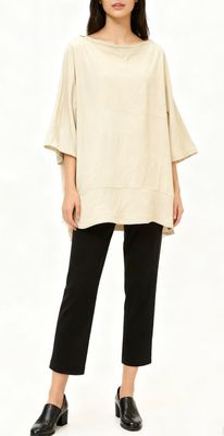 Oversized Cream Cotton Top
