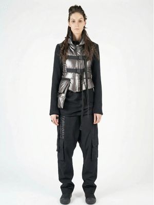 Asymmetric Hybrid Jacket with Technical Straps