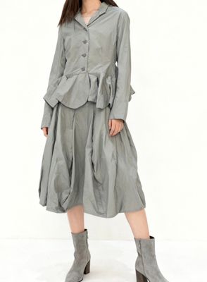 Sculpted Peplum Utility Jacket