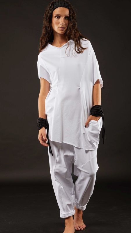 Sculpted Seam Relaxed Harem Trousers