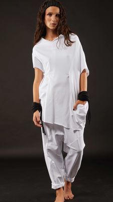 Sculpted Seam Relaxed Harem Trousers