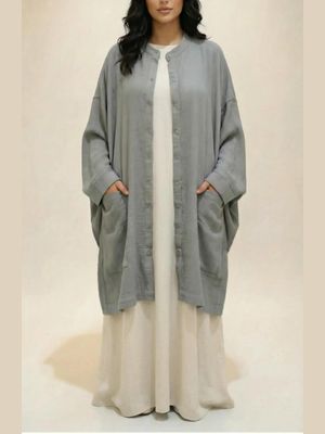 Dusty Crinkle Cotton Tunic Shirt