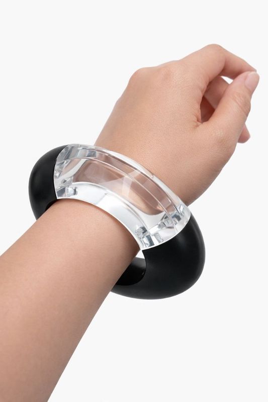 Lucent Contrast Resin Bangle