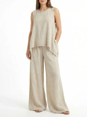 Artisanal Fringed Trapeze Top