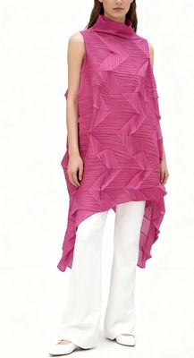 Fuchsia 3D Sculptural Origami Top