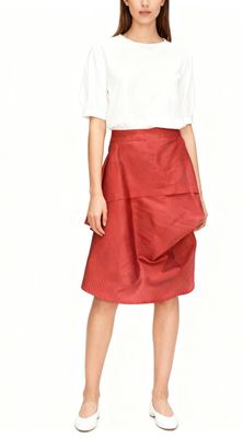 Copper Sculptural Draped Skirt