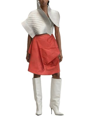 Copper Sculptural Draped Skirt