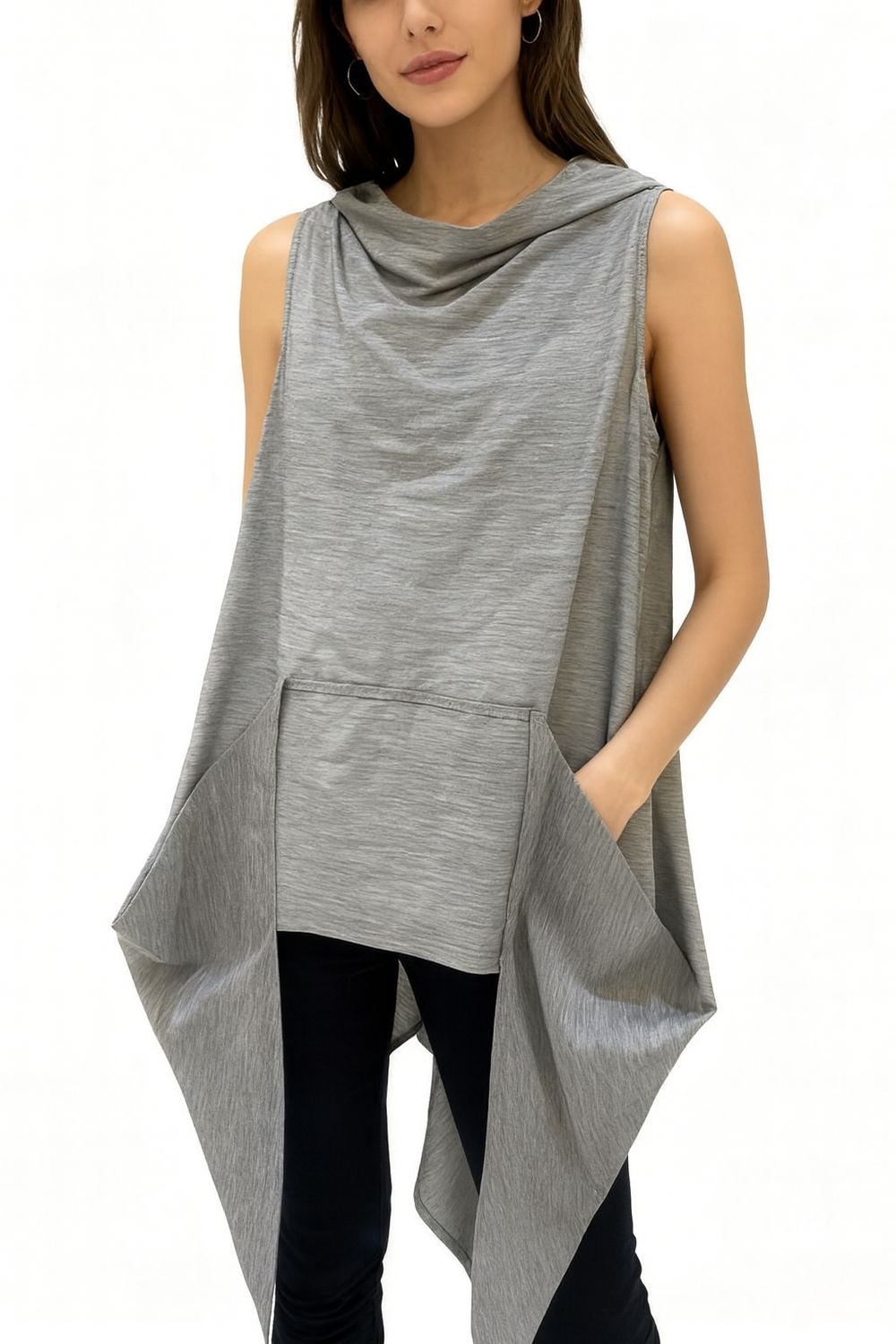 Ethereal Drape Asymmetric Tunic