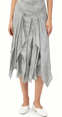 Sculptural Drape Skirt-Pants