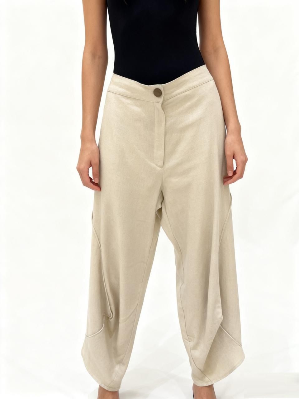 Sculptural Cocoon Tapered Pants