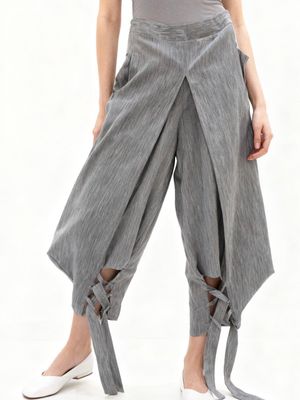 Origami Tie-Hem Hakama Pants