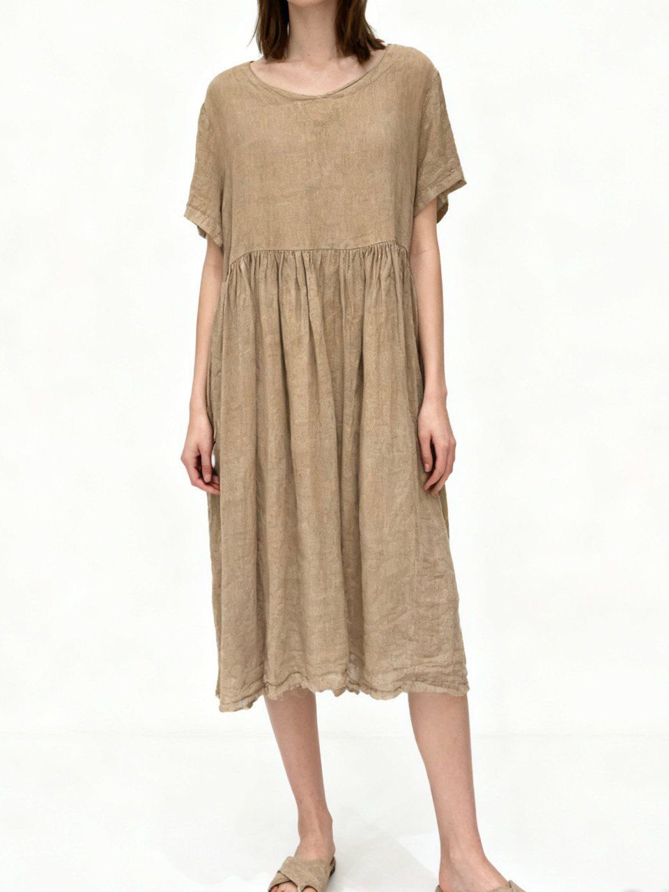 Meadow Tiered Linen Smock Dress