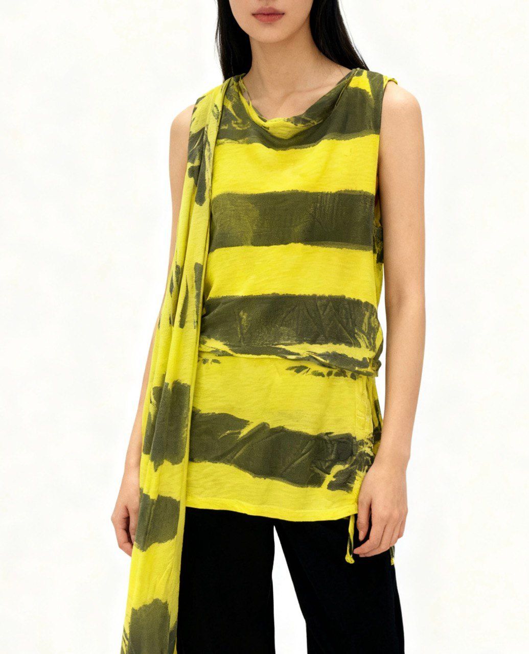 Solar Flare Asymmetric Draped Top