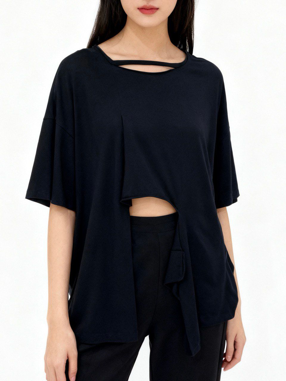 Deconstructed Cut-Out Oversized Tee