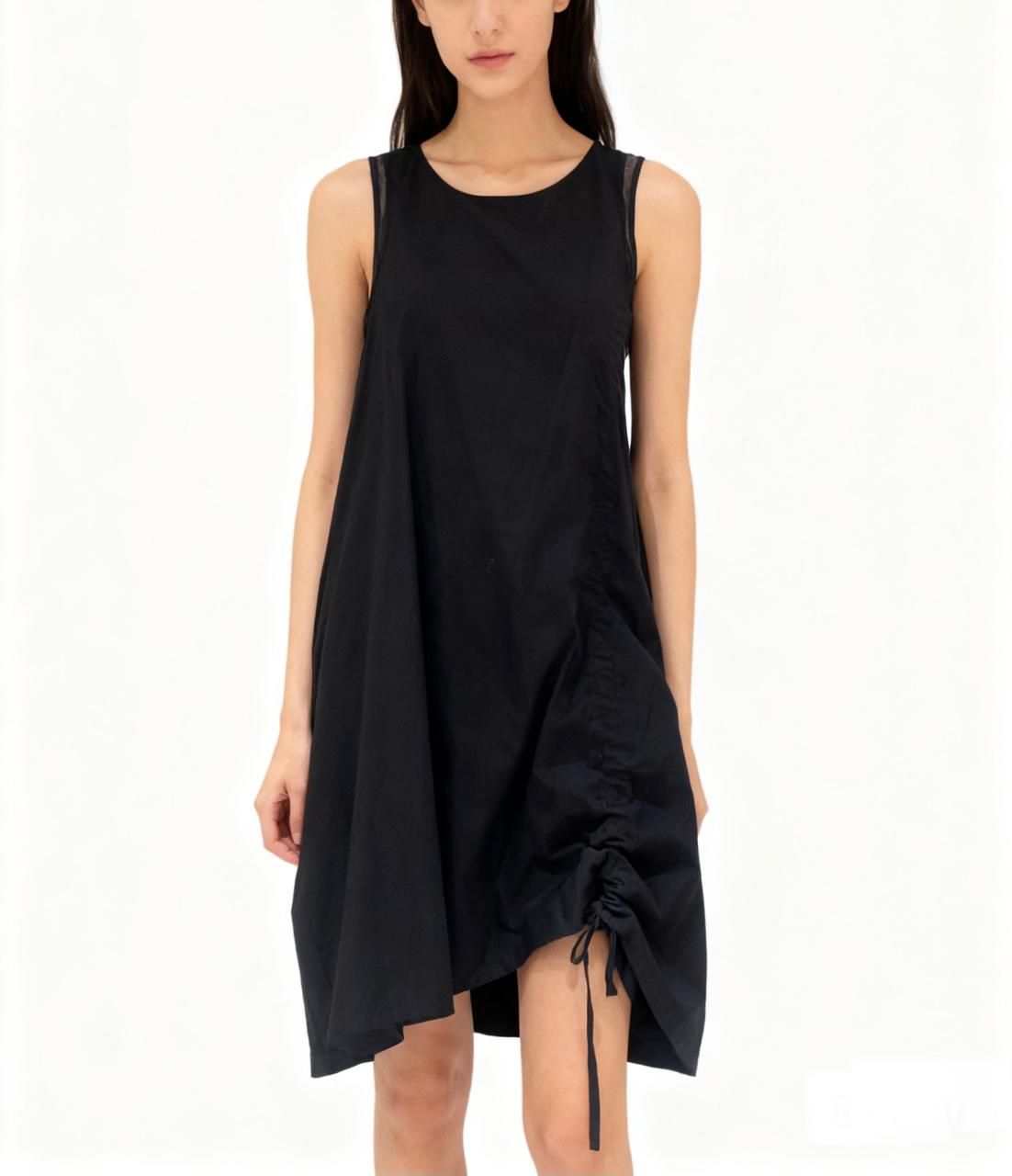 Kinetic Ruched Trapeze Dress