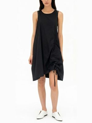 Kinetic Ruched Trapeze Dress
