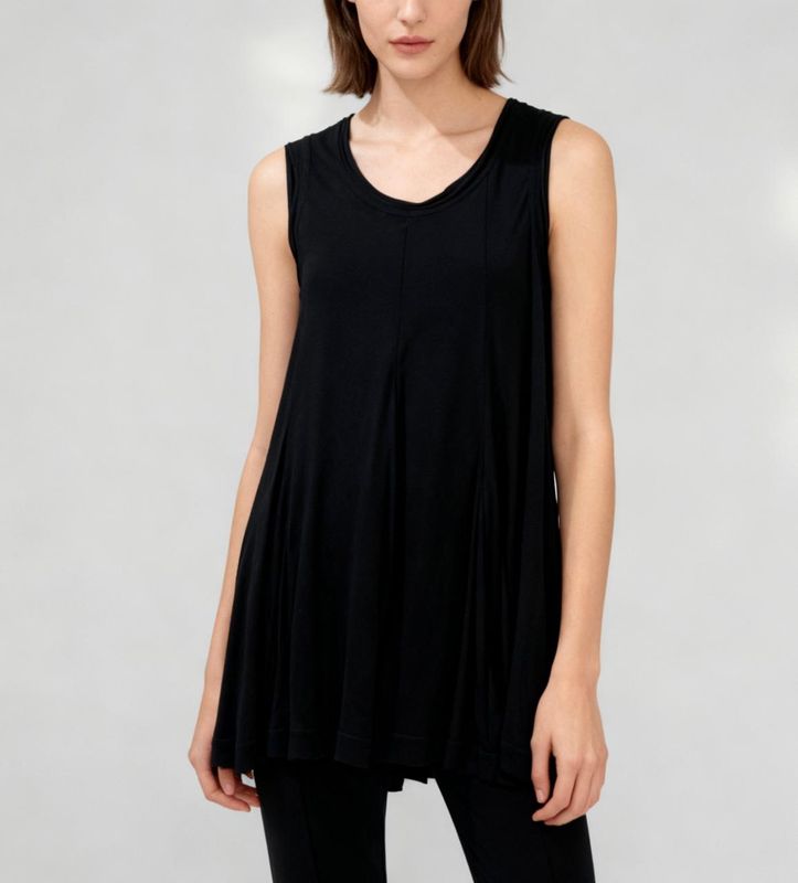 Panelled A-Line Drape Tank