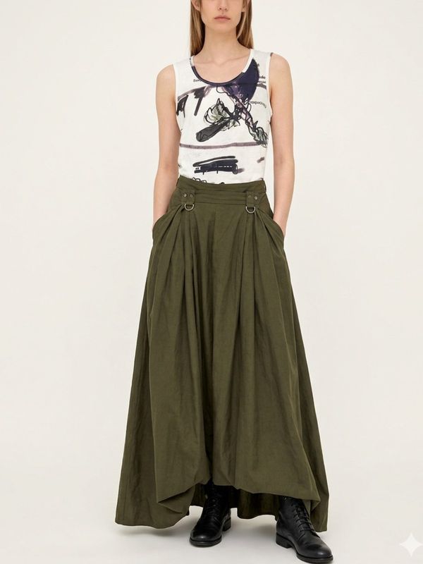 Calligraphic Illustration Sleeveless Tank