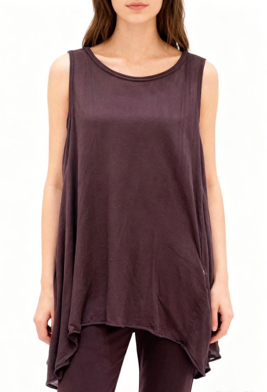 Raw-Edge Layered Trapeze Tank