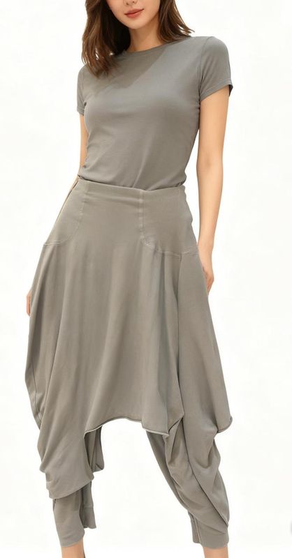 Sculptural Drape Harem Trouser