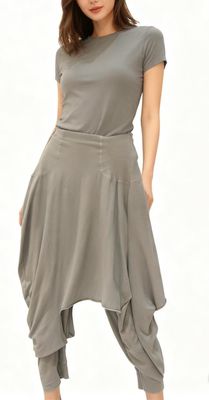 Sculptural Drape Harem Trouser