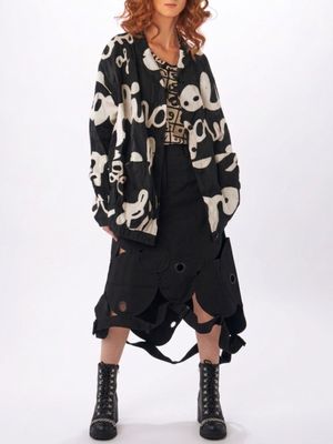 Calligraphic Oversized Utility Jacket