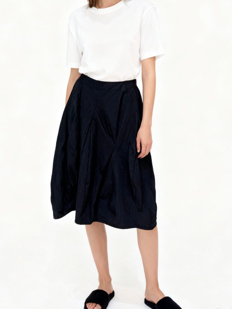Sculptural Balloon Midi Skirt