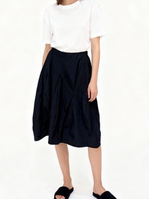Sculptural Balloon Midi Skirt