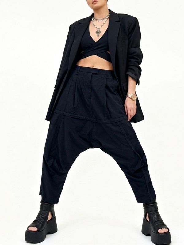 Deconstructed Asymmetric Harem Trouser